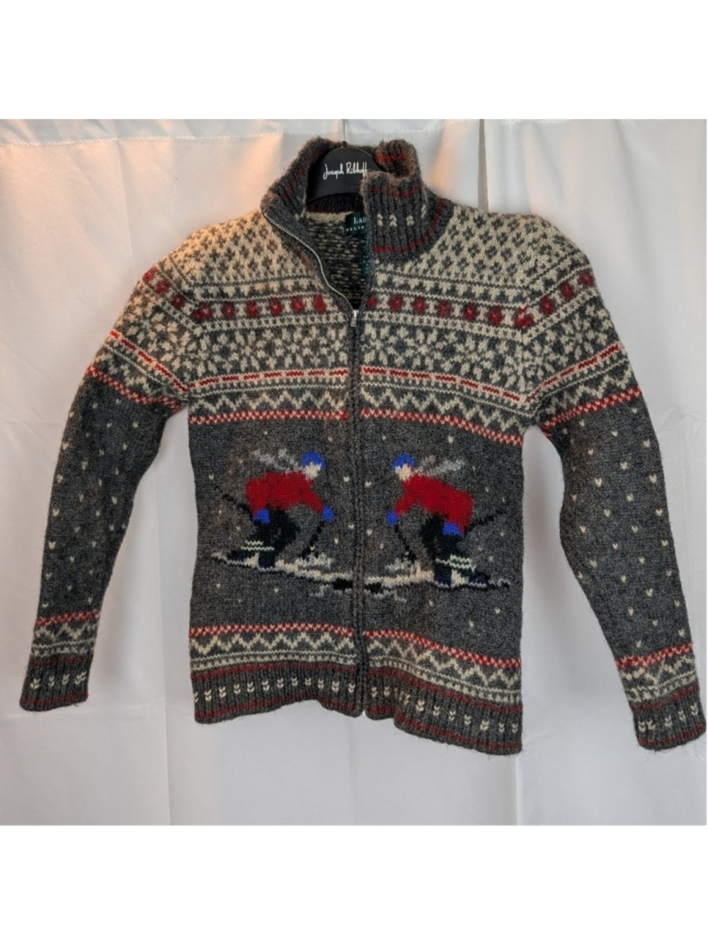 Vintage Lauren Ralph Lauren Downhill Skier wool Knit Sweater size S in VGUC
